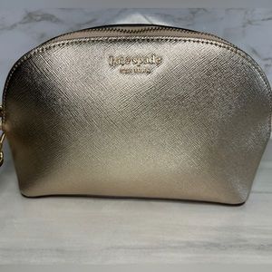 Kate Spade Gold Metallic Pouch/Wristlet